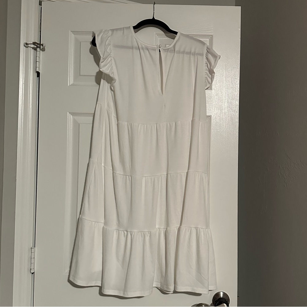White Ruffle Sundress - Picture 3 of 3